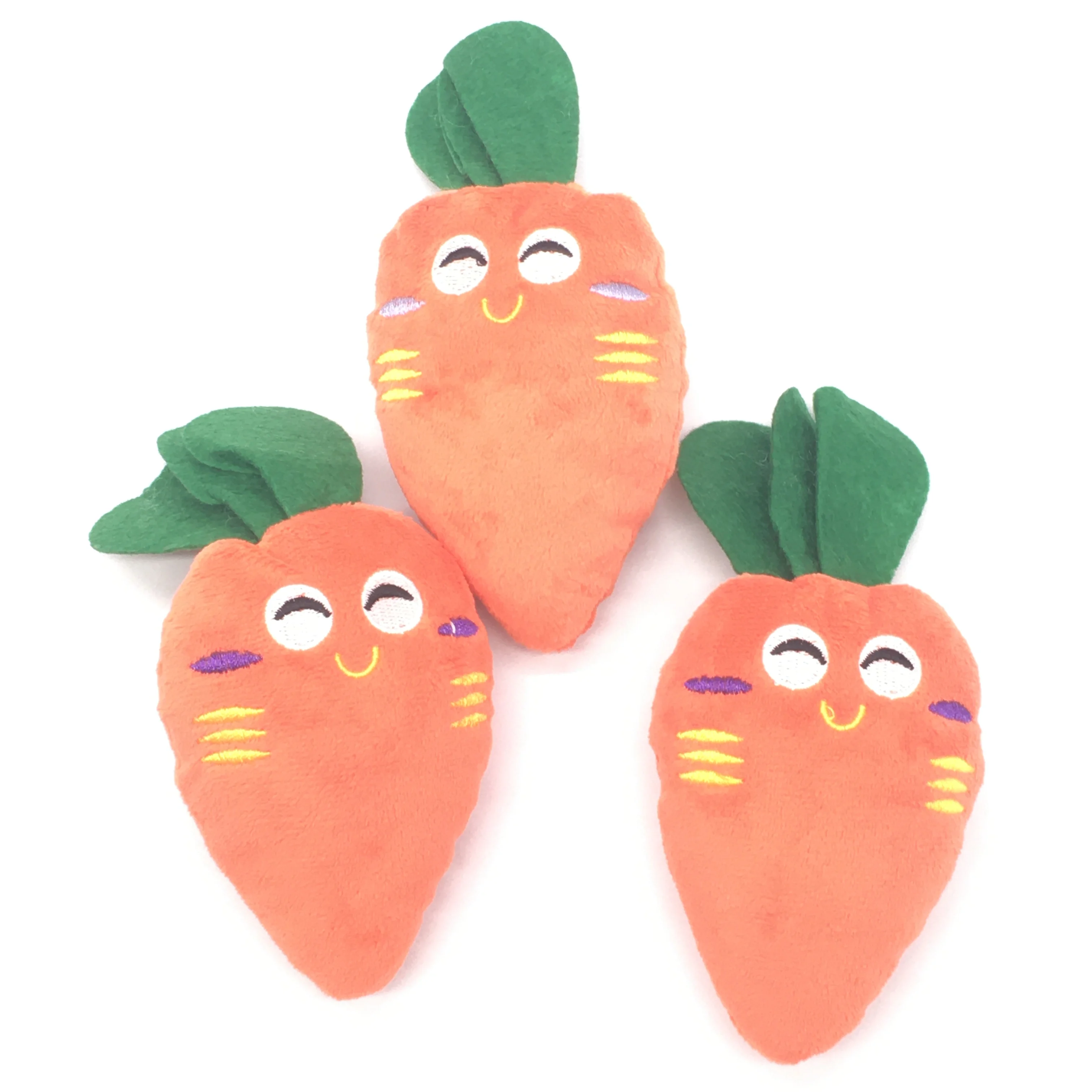 

New Carrot Designs Dog Toys Pet Puppy Chew Squeaker Squeaky Plush Sound Fruits Vegetables And Feeding Bottle Toys Gift