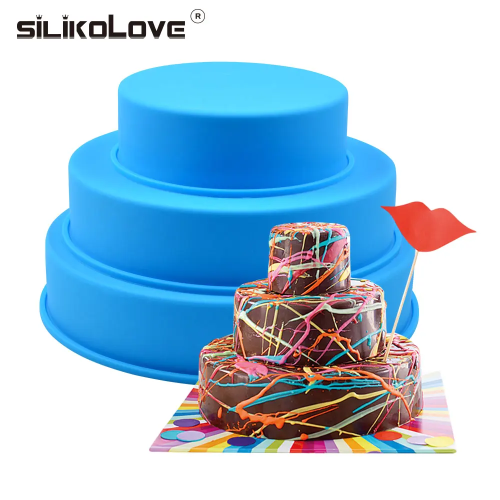 Большие новые силиконовые формы SILIKOLOVE для выпечки антипригарные круглые десерты