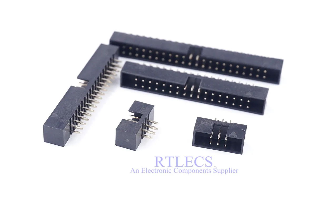 100 шт. 0 079 &quot2 мм PCB IDC Box Header 6 8 10 12 14 16 18 20 24 26 30 34 40 60 Pin сквозное отверстие