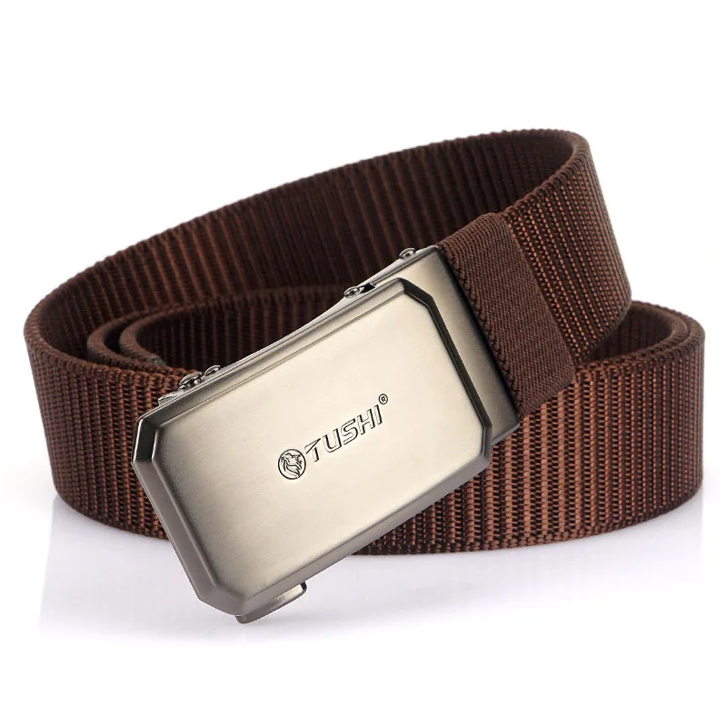 

Men's Casual Automatic Buckle Belt Thickened Nylon Canvas Luxury Belt Designers Correas Para Mujer Fashion Belt