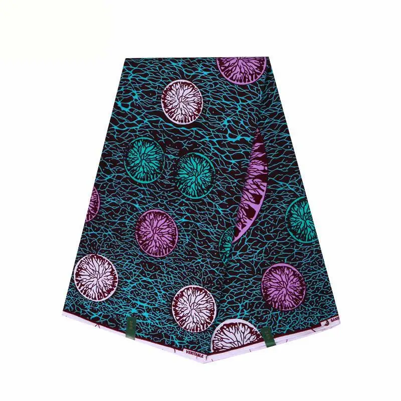 

African Fabric Ankara Fabric Wax Nederlands Print Fabric 2021 High Quality African 100% Cotton Soft Africanreal Wax For Dresse