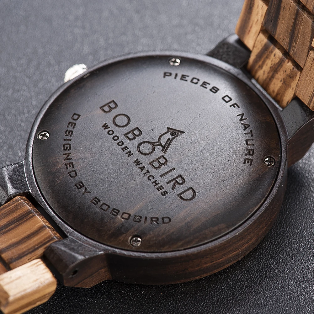 Часы наручные BOBO BIRD мужские с деревянным корпусом модные кварцевые