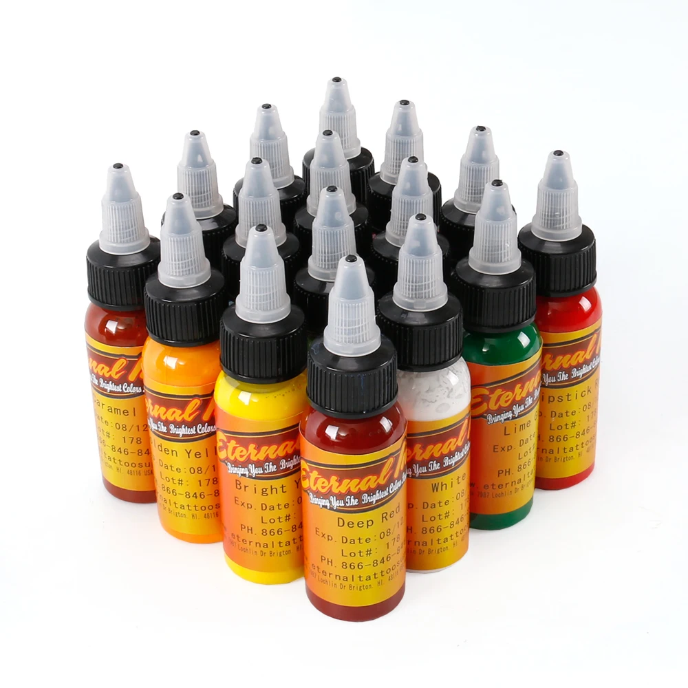 

14Pcs Permanent Makeup Micro Pigment Cosmetic Tattoo Ink 1oz For Body Tattoo Paint 30ml /Bottle 14 Colors