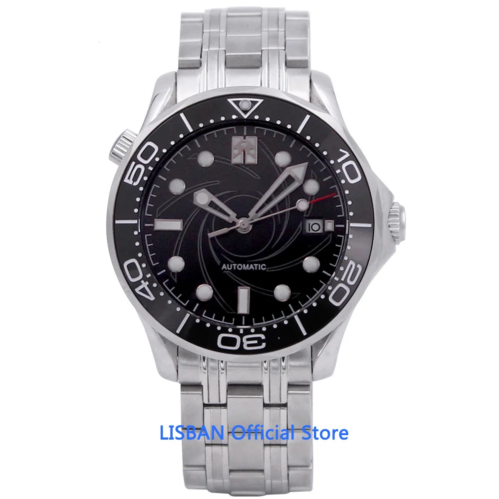 

41mm Sterile Dial Mechanical Mens Watch Sapphire Crystal Luminous Waterproof Calendar Automatic Wristwatch Men