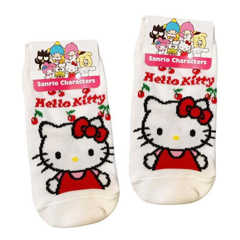 

Мультяшные аниме носки Melody Cinnamorol Kuromi KT Purin Dog Gudetama короткие носки кавайные теплые носки детские носки из чистого хлопка