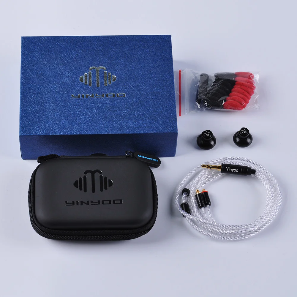 Новейшая модель Yinyoo BK2 вкладыши для ушей импортные мембранные наушники
