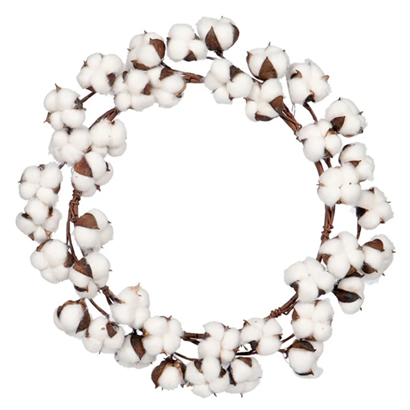 

Cotton Wreath Cotton Boll Wreath Rustic Wreaths for Front Door Wedding Parties Home Decoration