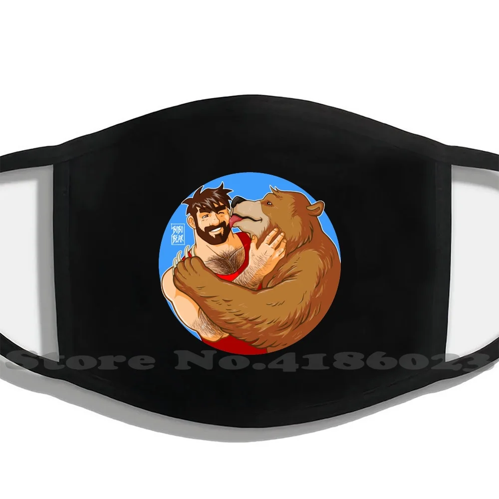 

Bear Kiss - Coloured Fashion Trendy Filter Masks Face Mask Bobobear Bobobearart Bobo Bear Bobo Nisi Bear Gay Gay Bear Gayart