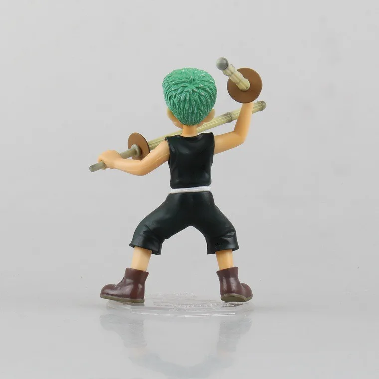 11 см аниме фигурка Zero ONE PIECE Roronoa Зоро детство черный бамбуковый меч Ver ПВХ Модель