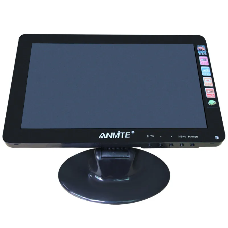 Anmite 12 дюймовый IPS Led ТВ монитор ПК с байонетным коаксиальным разъемом HDMI VGA Дисплей