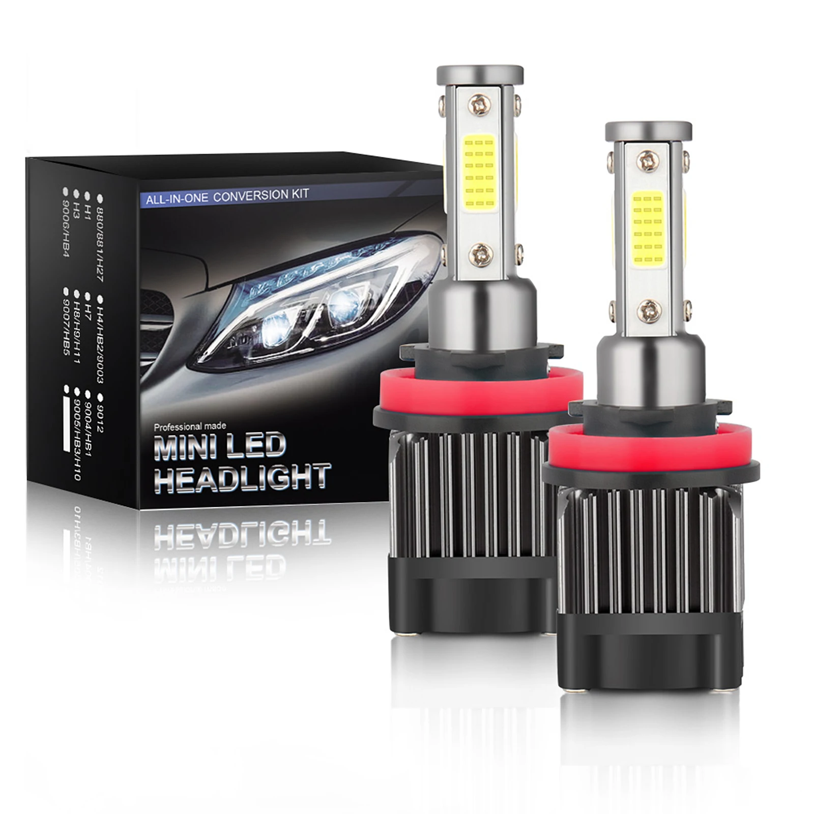 

H8/H9/H11 LED Car Headlight Bulbs Fog Light H7 9003/HB2/H4 9005/HB3/H10 9006/HB4 for M5 Car Fog Lamp 50W 6000K 5000LM