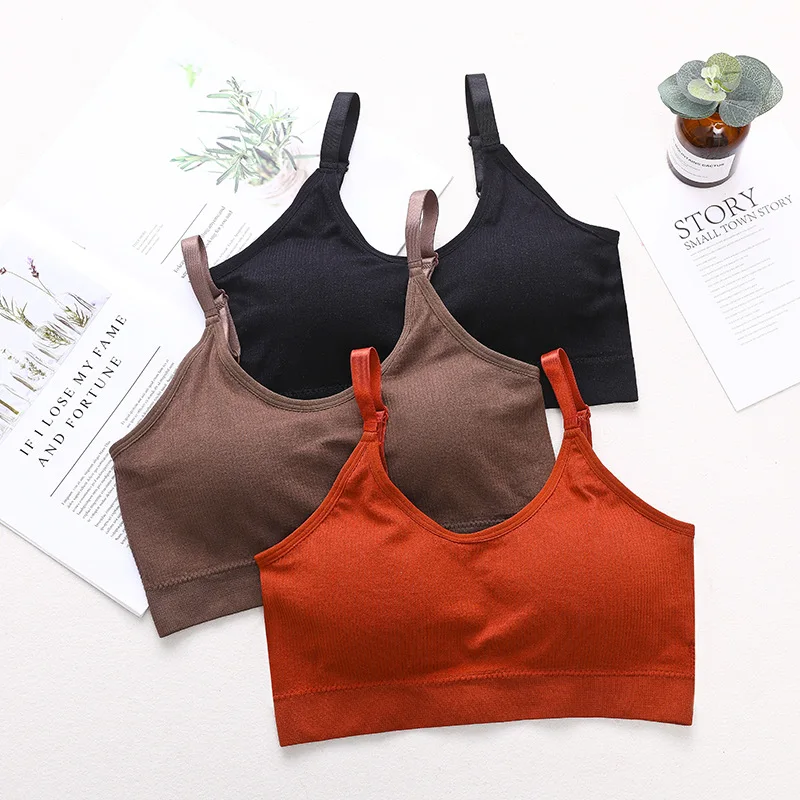 

Underwear Women Gather No Steel Ring Lingerie Bra Tube Top Wrapped Chest Beauty Back Actival Cotton Breathable Thin Section