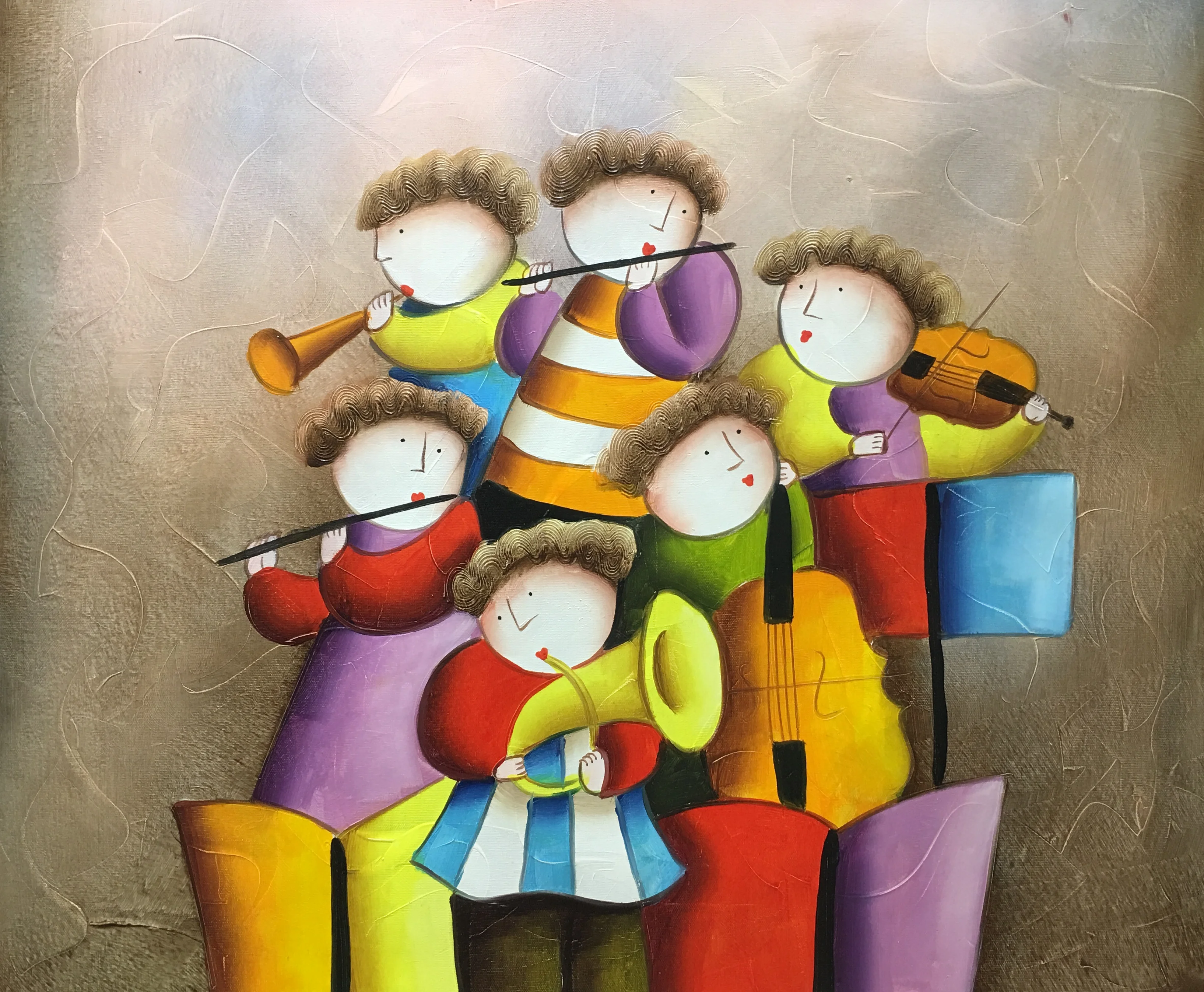 Очень низкая цена распродажа 100% картина маслом на холсте ручной работы детская