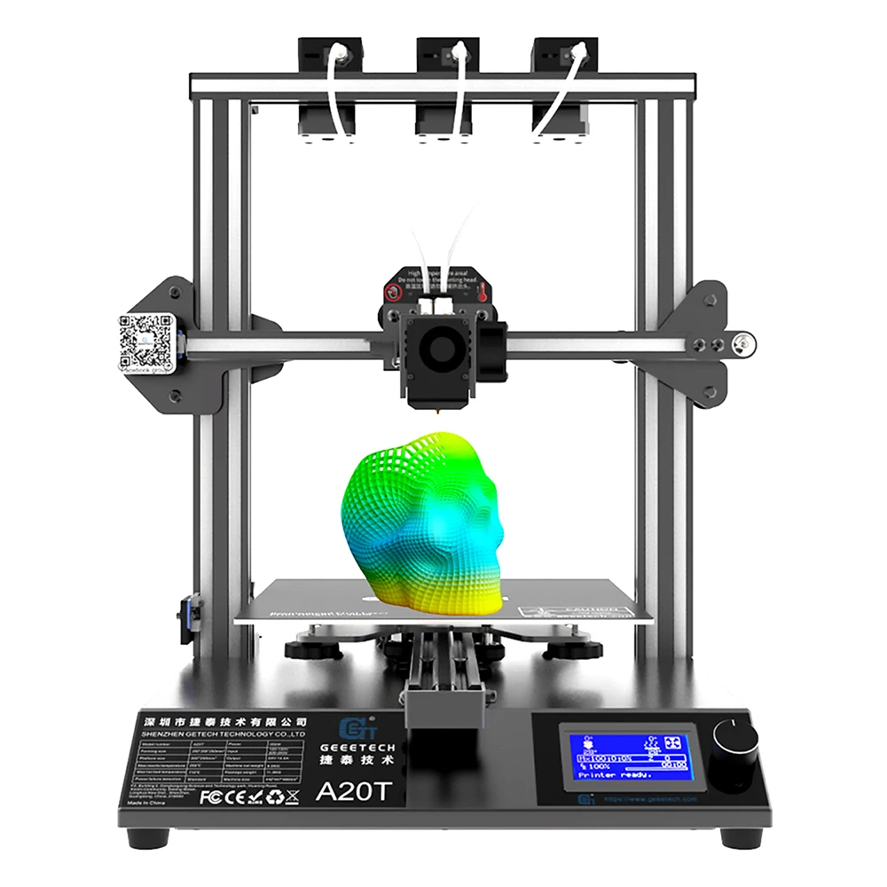Белый Geeetech A20T 3d принтер 3 в 1 из смешанного свойства обновления GT2560 V4.0 контроллер с открытым исходным кодом 250*250*250 мм LCD2004 FDM CE - Цвет: Белый