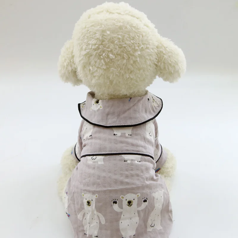 Рубашки для собак хлопковая летняя Домашняя одежда женская домашних животных