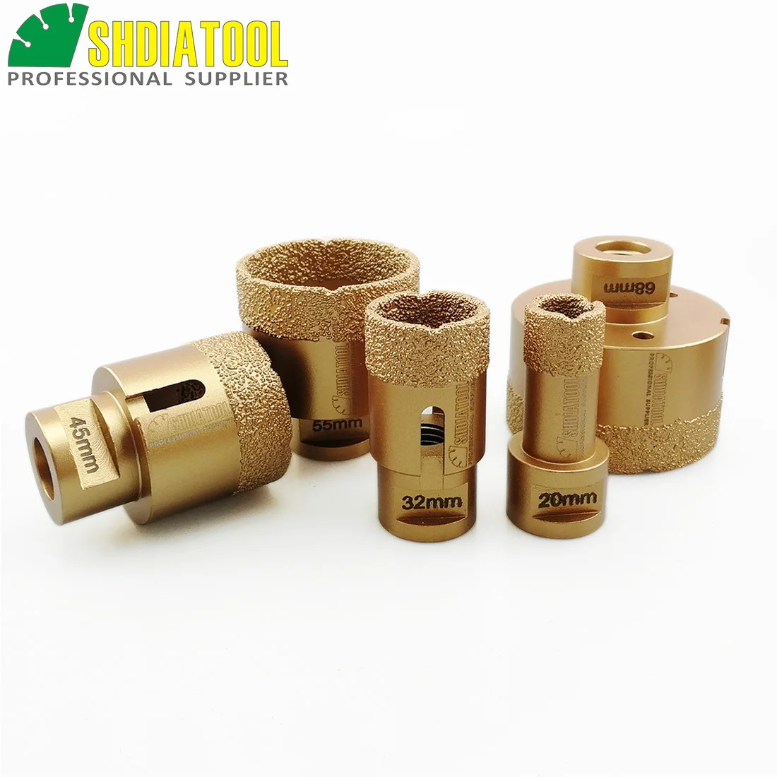 

SHDIATOOL Vacuum brazed diamond drilling core bits with 15MM Diamond height 20/32/45/55/68mm M14 connection Drill bits hole saw