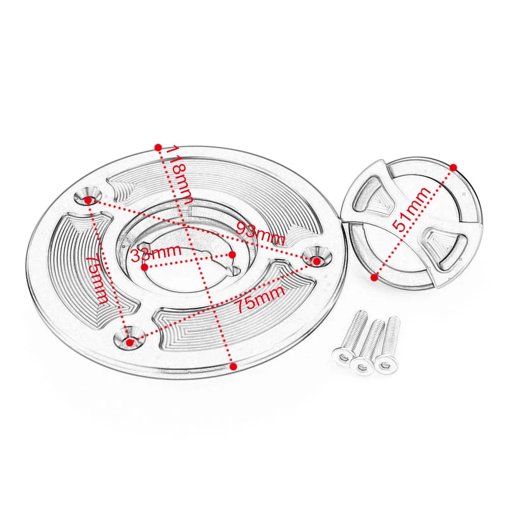 Покрытие топливного мотоциклного бака Бензобак Кепки гвардии ЧПУ Алюминий
