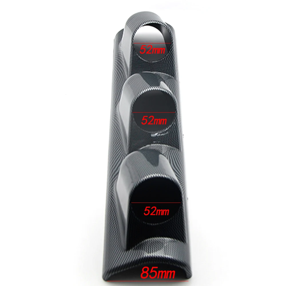 DRAGON GAUGE CARBON 2 &quot52 мм Универсальный A PILLAR с тройными отверстиями измерительный