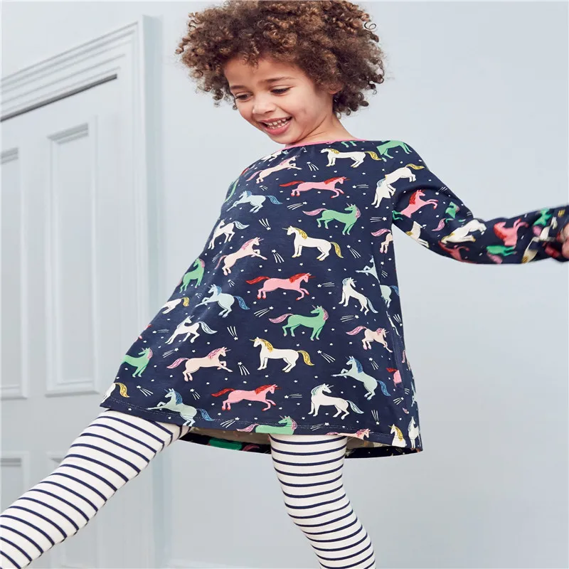 New Arrival Tutu Princess Long Sleeve Girls Dresses For Autumn Winter Baby Party Clothing Unicorn Rainbow Applique Dress | Детская