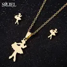 SMJEL ожерелья из нержавеющей стали подвески для женщин модные ожерелья С КАКТУСОМ ангельским крылом балетом Ювелирные изделия Подарки на день рождения