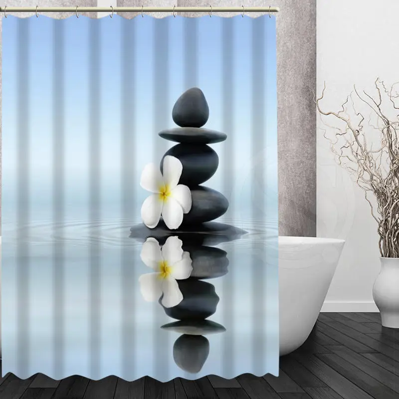 Персонализированный современный стиль спа-камень занавеска для ванны узор