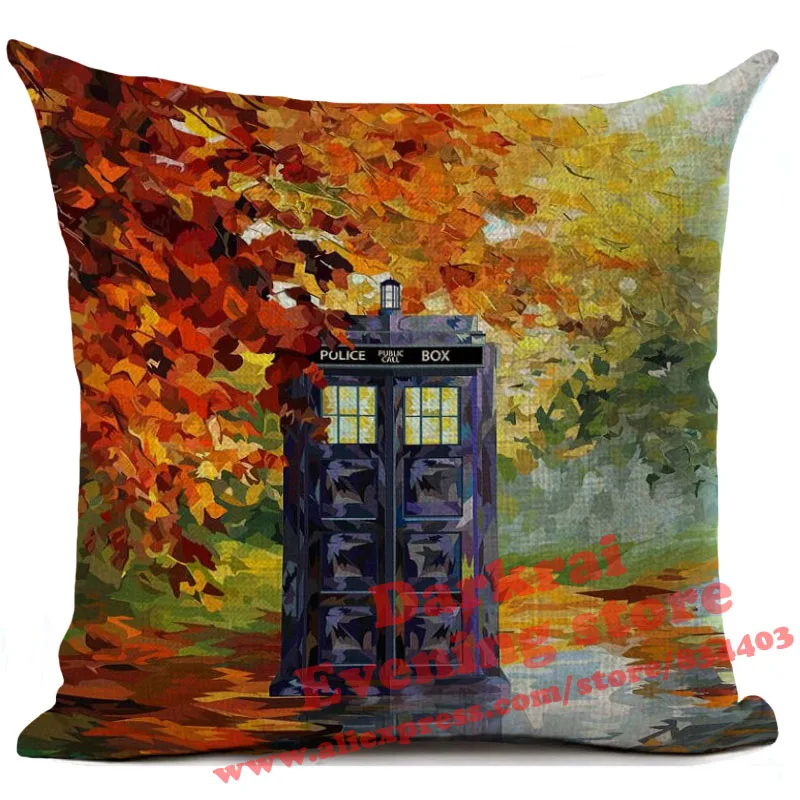 1 Наволочка для подушек Doctor Who Tardis Exterminate с принтом, подушки для дома, декор для гостиной, дивана, декоративная наволочка - Цвет: 1