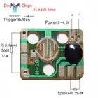 5 шт.лот DC 3 В-240 В музыкальный чип для собак лай звуковой модуль для животных кнопка запуска воспроизведения для DIY доски игрушки 22*16 мм