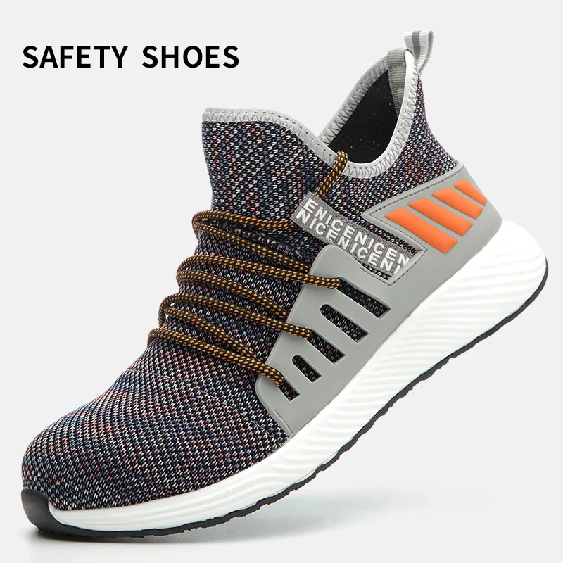 

Lightweight Male Safety Shoes Steel Toe Work Safety Boot Breathable Working Shoes For Shoes Indestructible Shoes Male
