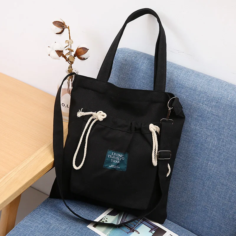 

Korean Canvas Shoulder Bag Zipper Luxury Women Bags Designer Women Messenger Bag Female Simple Handbag Letter Printing tote