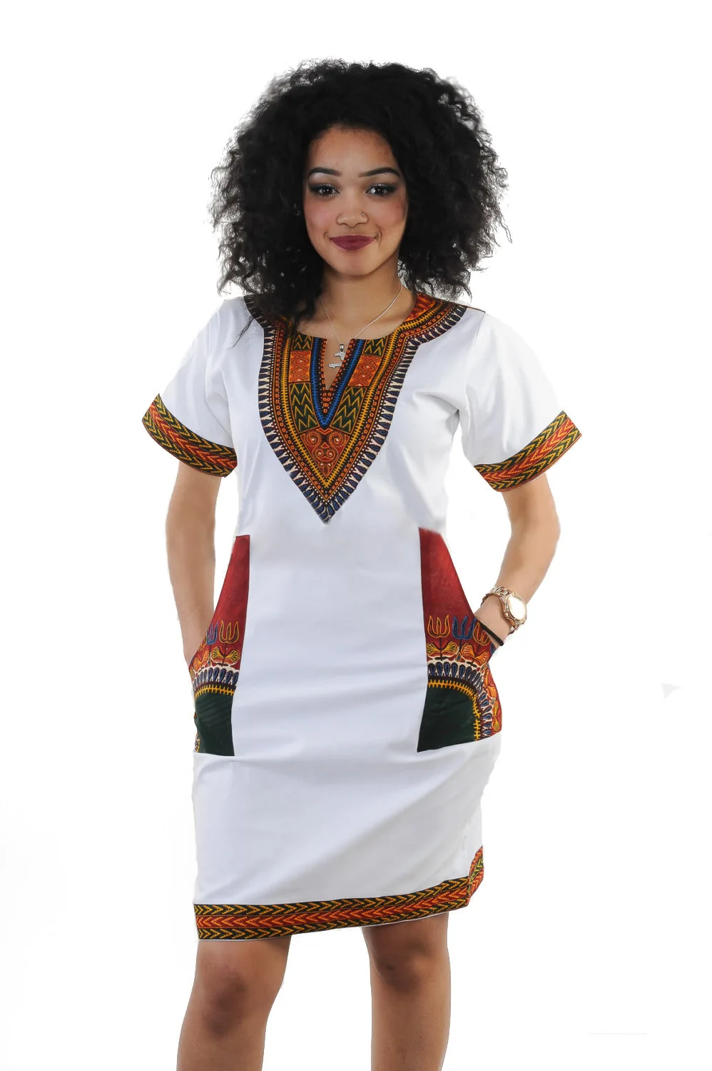 

Summer Vintage Dress Women Tunic Casual Beach Dress 2020 African Print Shirt Dress Robe Femme Plus Size Dashiki Dress