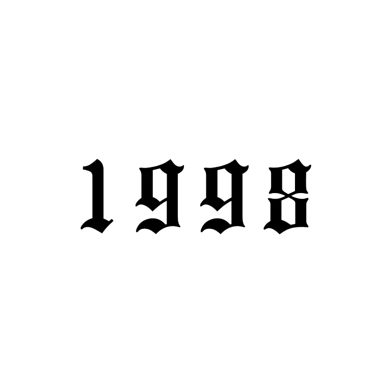 1998 Ожерелье с цифрами 1985- лет, ожерелье со старым английским низом, женское ювелирное изделие из нержавеющей стали, BFF цепочка, колье, Collares De Moda - Окраска металла: 1998