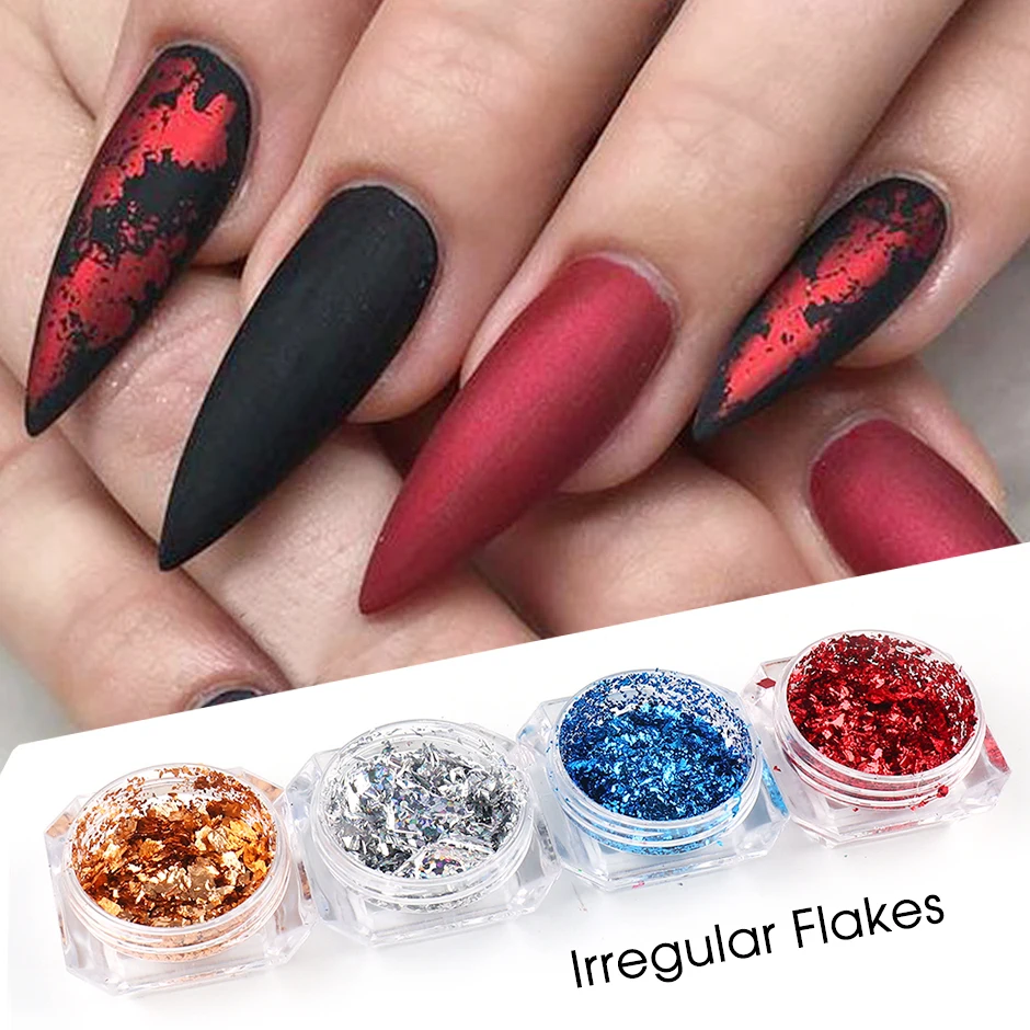 Золотая фольга для ногтей голографические блестки толстые блестящие наклейки