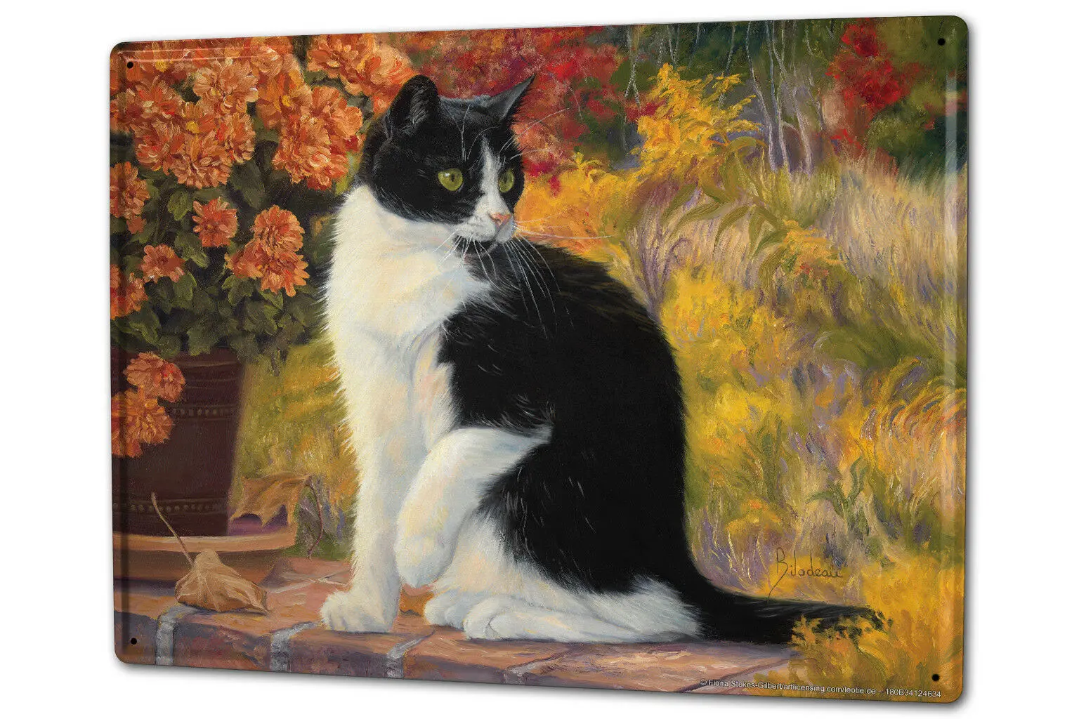 Разведения кота в саду металлическая жестяная вывеска украшение для кафе