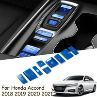 for honda accord 2018 2021 interior gear shift box panel button switchcover trim blue interior accessories