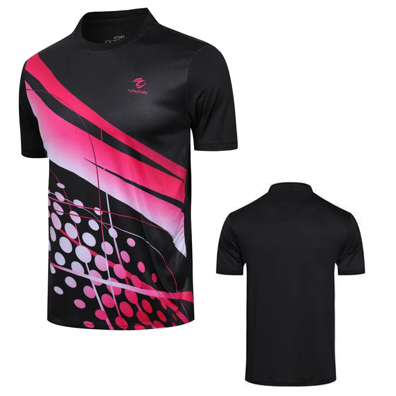 Free print new badminton sport shirt , t-shirt table tennis women ,tennis t-shirt men ,tennis shirts for men,volleyball t shirt
