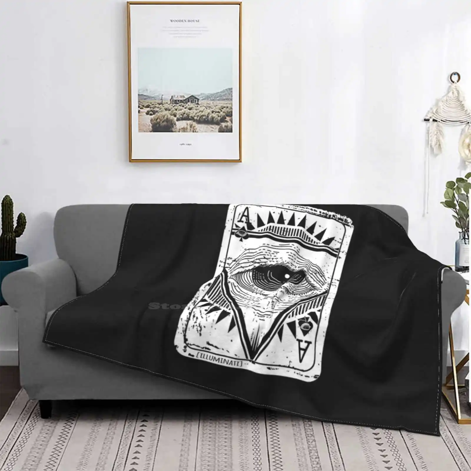 

Ace Of Spades Illuminati-manta suave de moda, estilo de tendencia, divertida, a la moda, traje con ojos desgastados