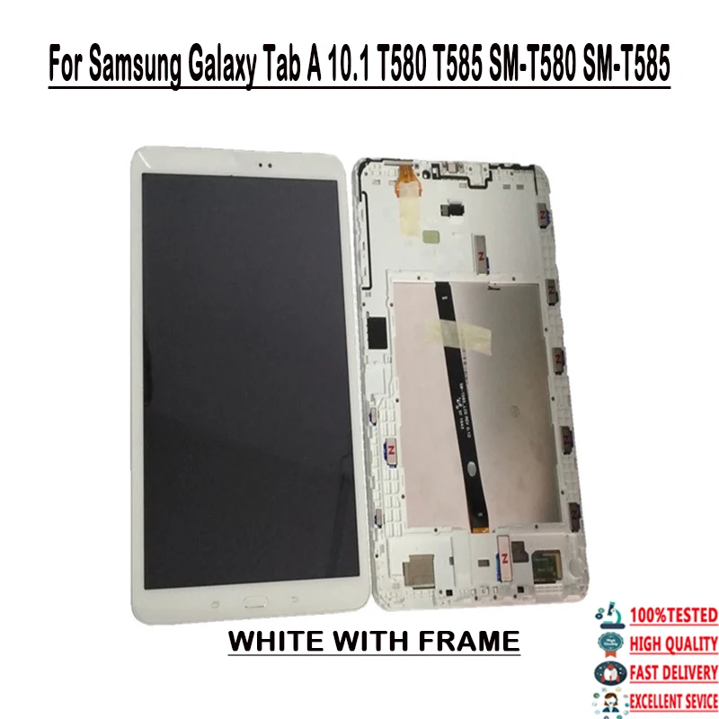 ЖК дисплей с дигитайзером сенсорного экрана 10 1 дюйма для Samsung Galaxy Tab A T580 T585