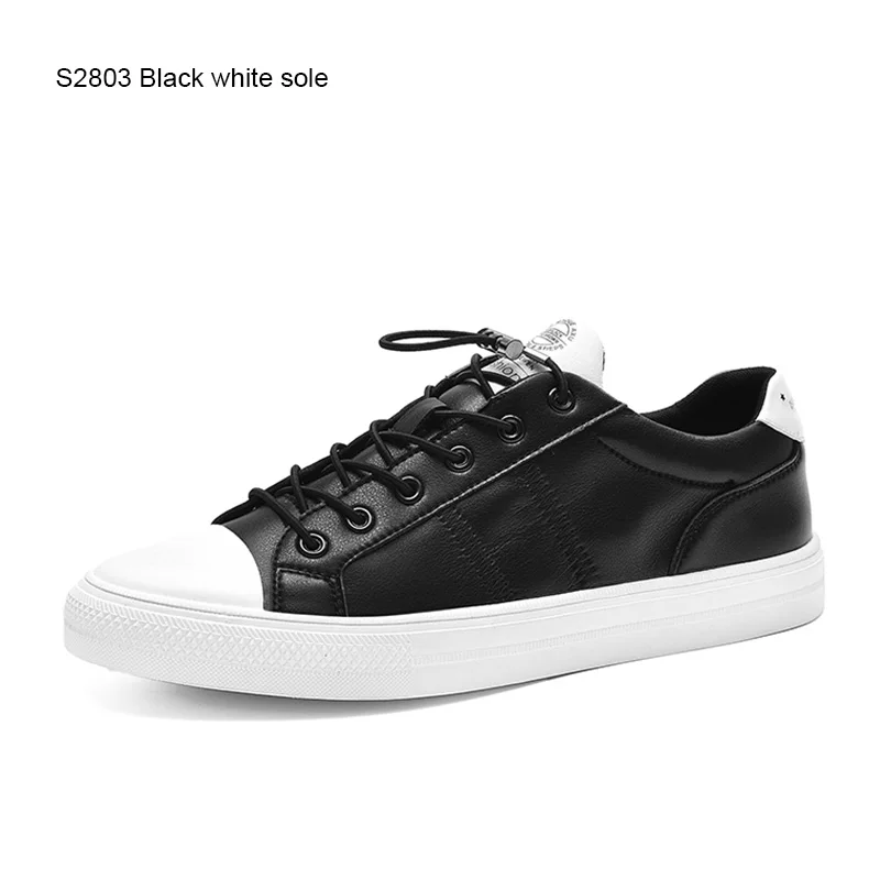 S2803 White Sole Мужские дышащие кроссовки SUROM, летне-весенние повседневные износостойкие туфли с круглым носком, удобные белые туфли на плоской подошве - Цвет: S2803 White Sole
