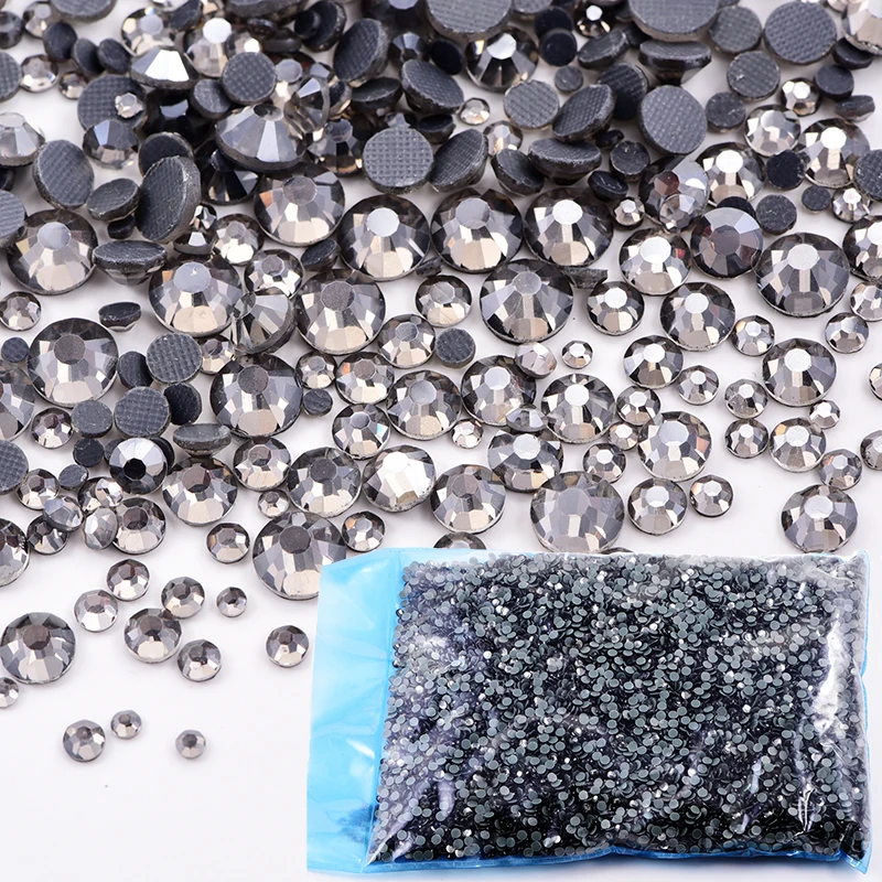 Черная Алмазная Большая упаковка DMC стразы с горячей фиксацией плоские Горячая