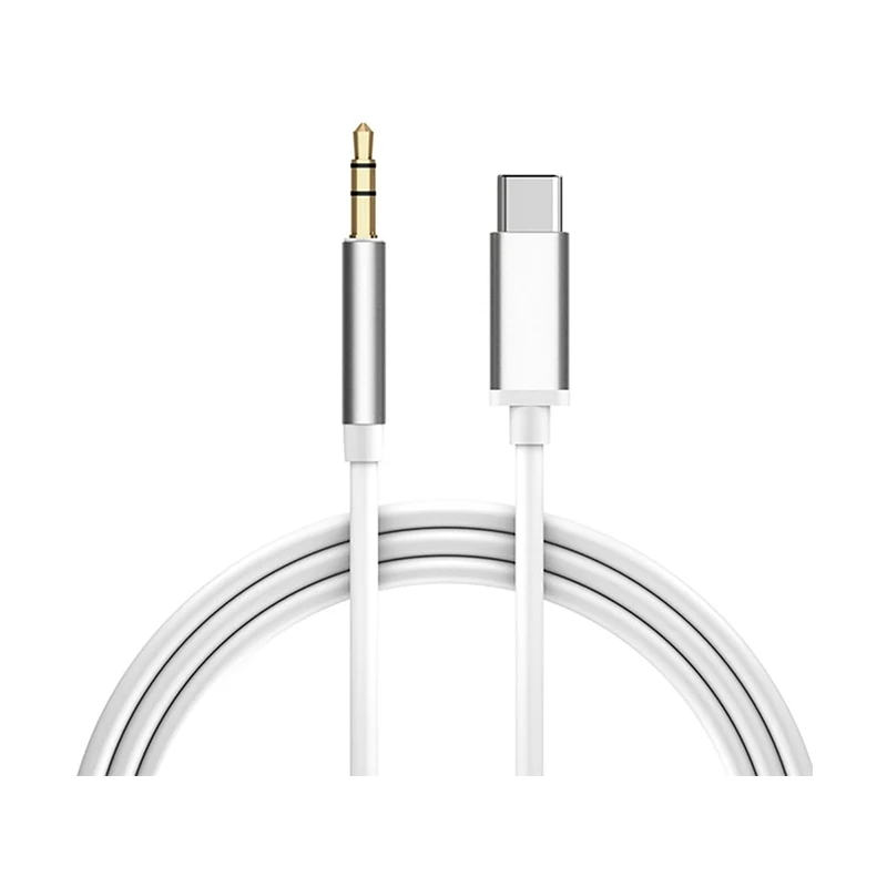 Аксессуар GCR Type-C - AUX Jack 3.5mm White-Silver GCR-52328 | Электроника