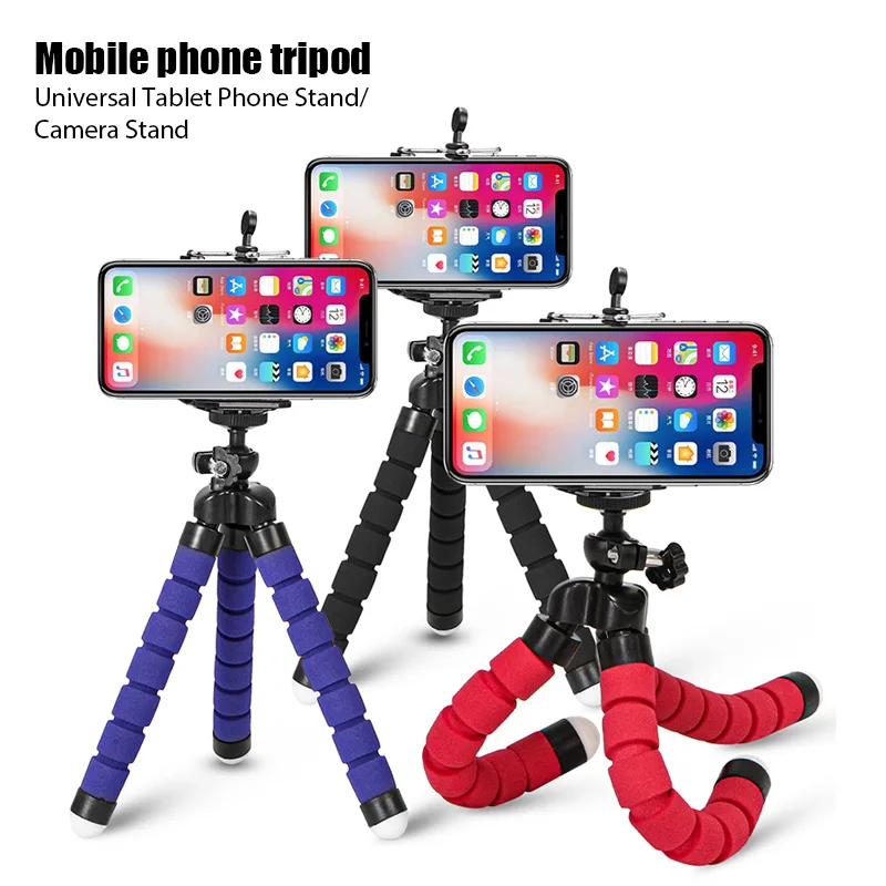 

New Mini Flexible Sponge Octopus Tripod for iPhone Samsung Xiaomi Huawei Mobile Phone Smartphone Tripod for Camera