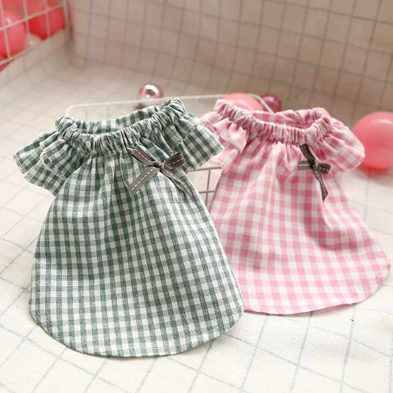 Для маленьких больших собак Сезон весна-лето Одежда хлопковая рубашка для