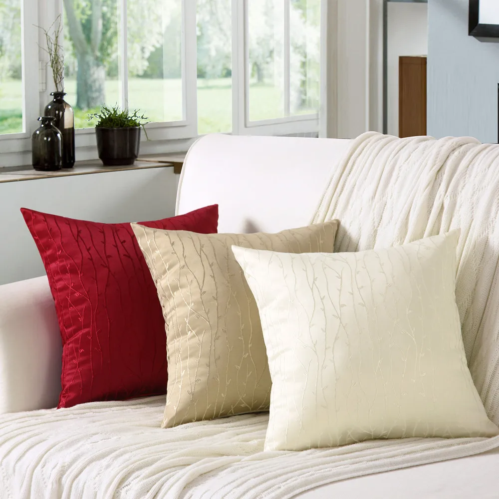 Элегантные жаккардовые наволочки в виде листьев 45x45 см роскошная Наволочка на