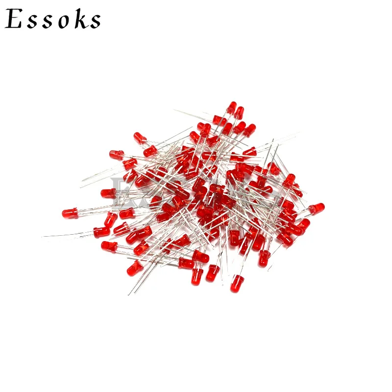 100pcs 3mm LED Diode 3 mm Assorted Kit White Green Red Blue Yellow Orange Pink Purple Warm white DIY Light Emitting Diodes - купить по