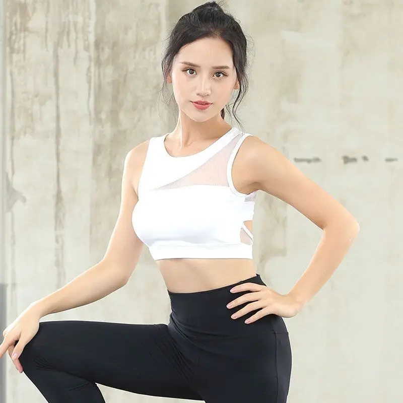 Сетчатый спортивный бюстгальтер для женщин йоги бега нижнее белье лифчик