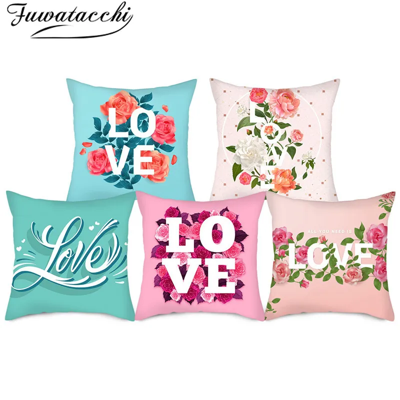 Чехлы на подушки Fuwatacchi с именем любви подушка для влюбленных хлопковые спальни