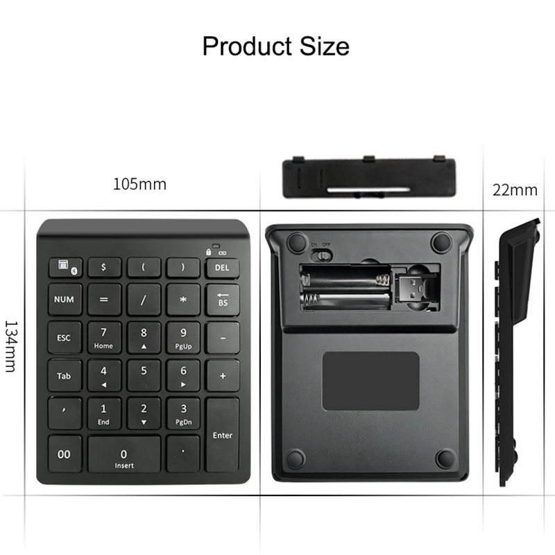 PPYY NEW 28 клавиш беспроводная цифровая клавиатура Мини Numpad с большим количеством