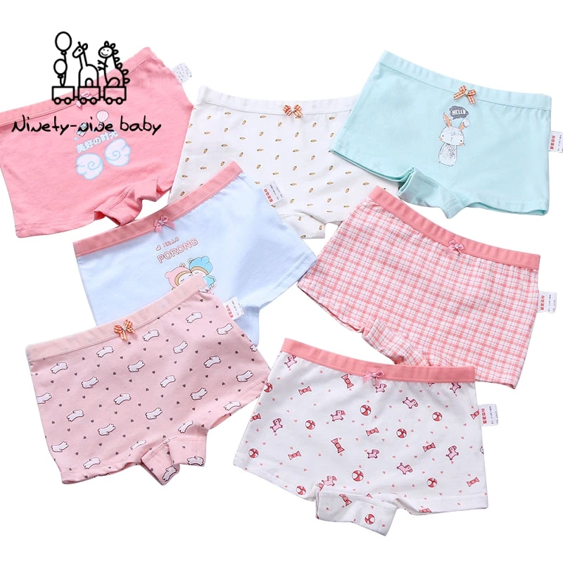 Трусы-боксеры для девочек 4 шт./лот шорты защитные штаны мягкие трусики детское