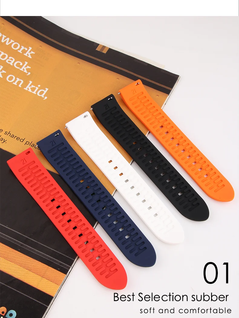 Ремешок силиконовый для наручных часов мягкий резиновый браслет Apple Watch при