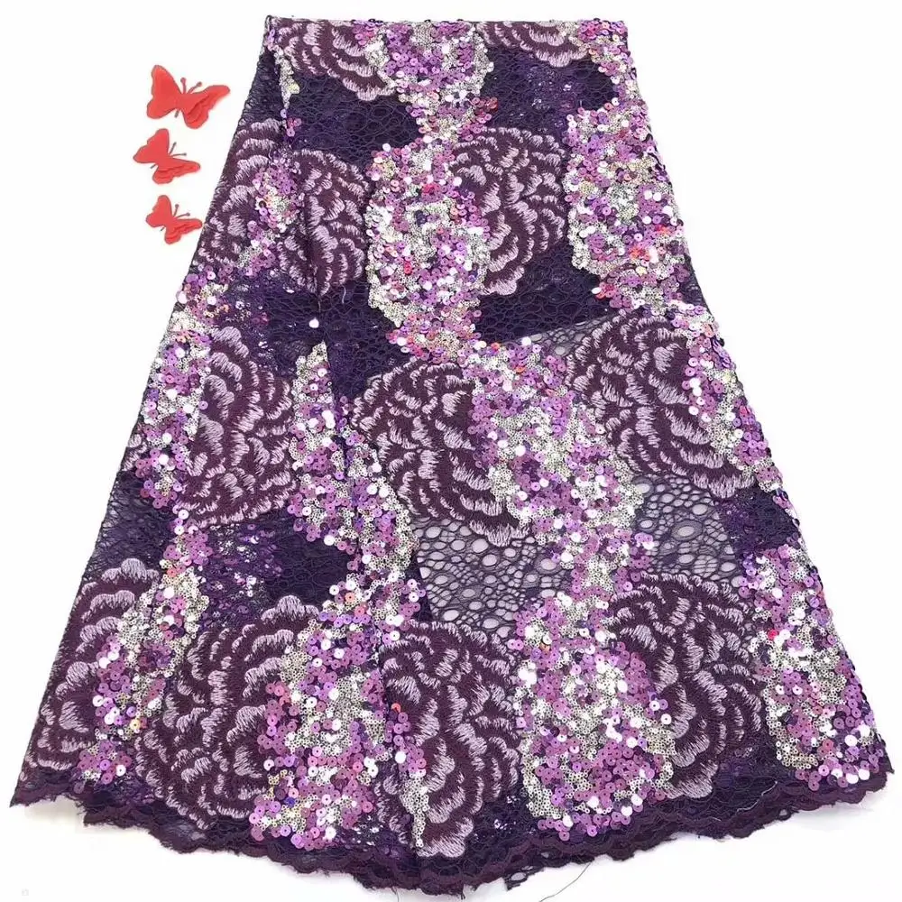 Beautiful Design Sequined Embroidered Lace Fabric For Women Party Dress/ African gold Sequins Guipure Net Material FD-1011 | Дом и сад
